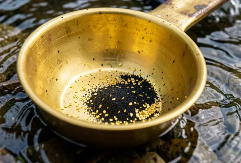 Equipo de bateo de oro: batea, clasificador y herramientas de prospección aurífera - rios con oro en espana